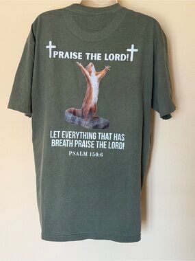 Comfort Colors Praise The Lord Squirrel Tee Brand New